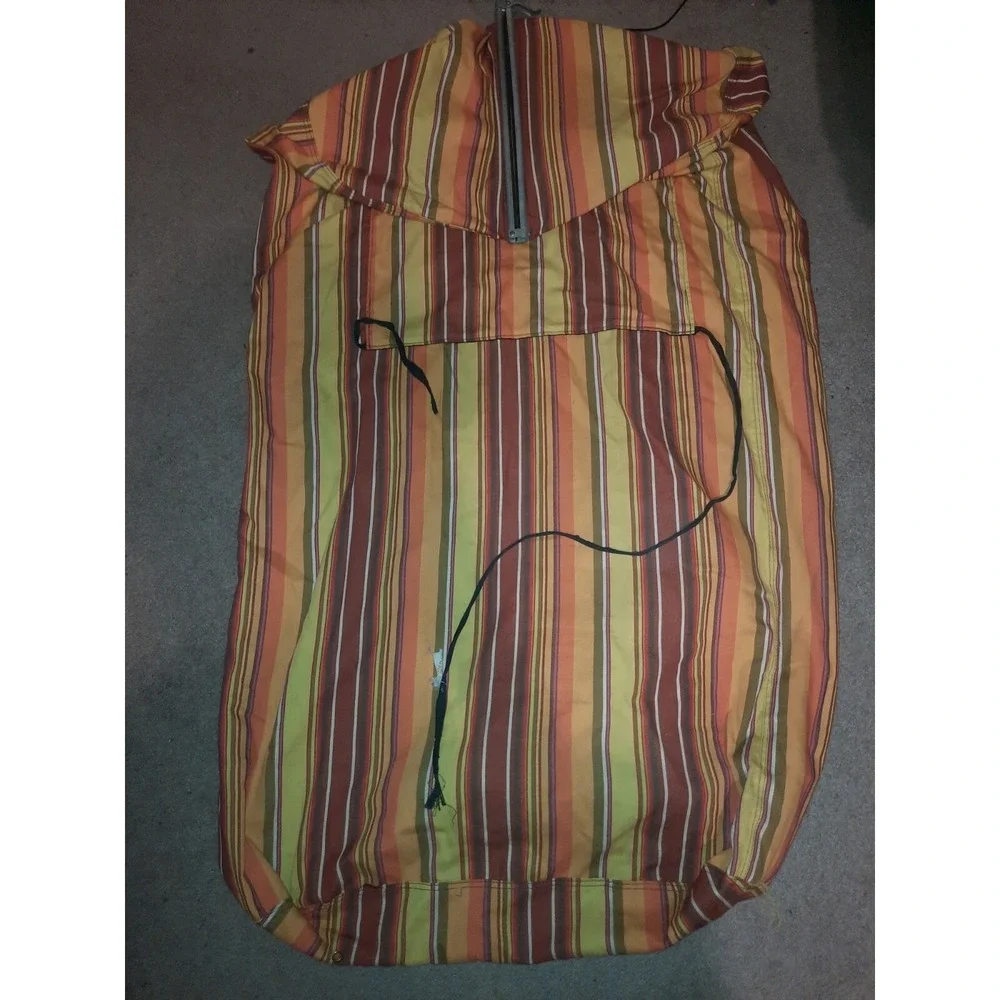 Vintage Striped Canvas Clothes Hanging Garment Bag Robin Samson Zipper
